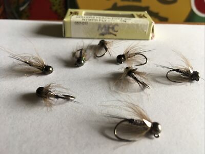 Montana Fly CO Kellers Peach Fuzz Jig Nymph #10 flies (8) not a dozen