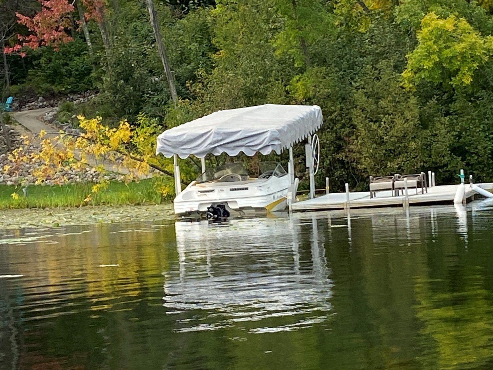 Great Lakes 25x132 Gray Boat Lift Canopy Cover Used | eBay