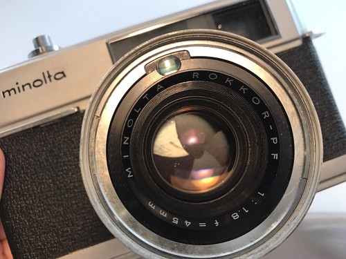 Minolta Hi Matic 7 Rangefinder Film Camera 45mm f1.8 with Rokkor-PF Lens VTG