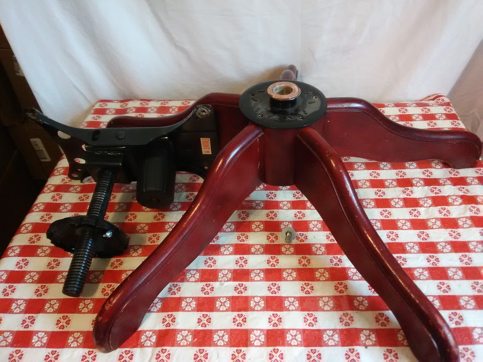 Vintage Wood Leg Unit Office Desk Chair