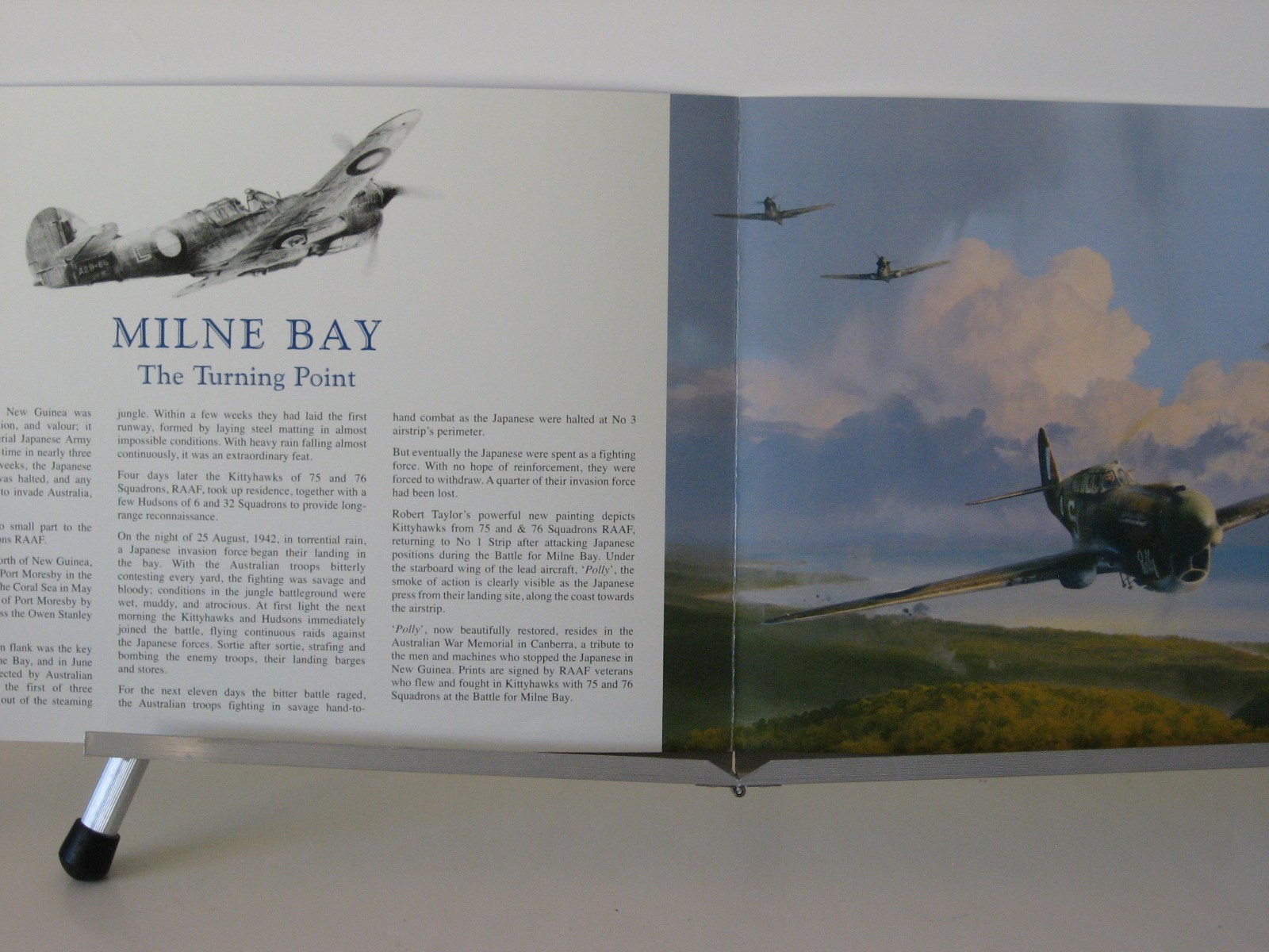 Milne Bay 75 76 Squadron Kittyhawks RAAF Robert Taylor Aviation Art Brochure