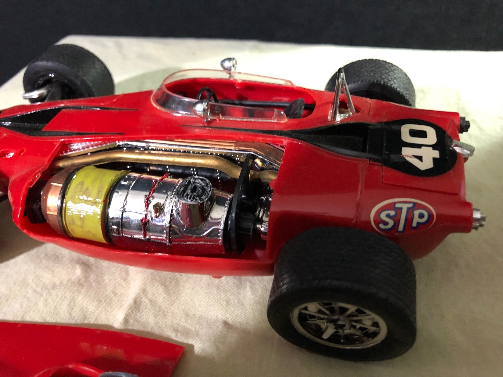 STP INDIANAPOLIS TURBINE CAR # 40 1/20 BUILT MODEL PARNELLI JONES DETAILED RARE
