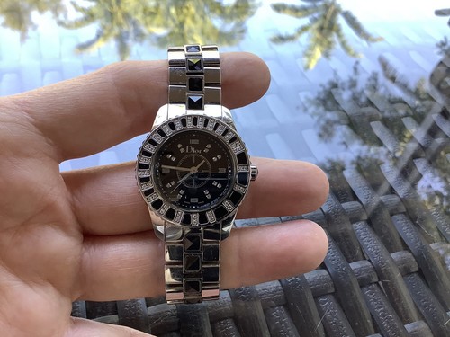 DIOR CHRISTAL DIAMOND/BLACK SAPPHIRE & STEEL LADIES DIOR CHRISTAL DIAMOND/BLACK SAPPHIRE & STEEL LADIES