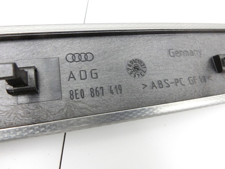 Cornice-Mostrina alluminio Cruscotto Copertura Sx posteriore per Audi A4 8E B6 00-04 - Bild 4