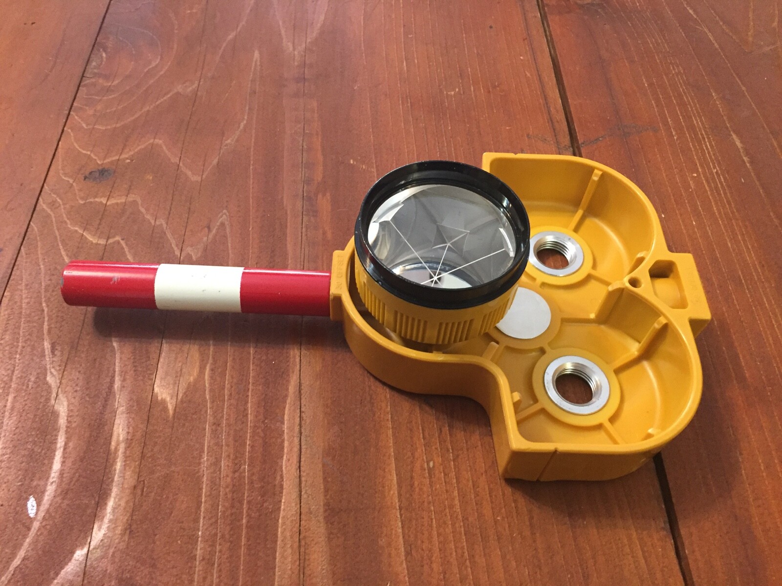 ORIGINAL TOPCON TRIPLE PRISM HOLDER WITH PRISM FOR TOTAL STATION SURVEYING