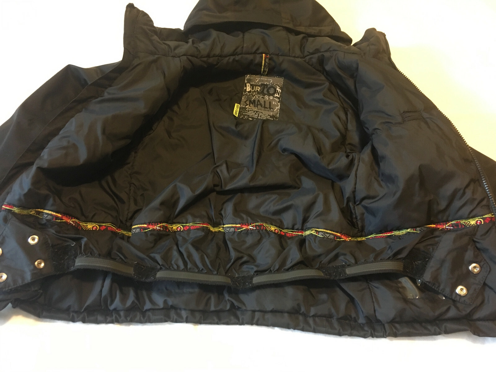 Burton Dryride Black winter coat size 5/6 grow-with-me sleeves intact