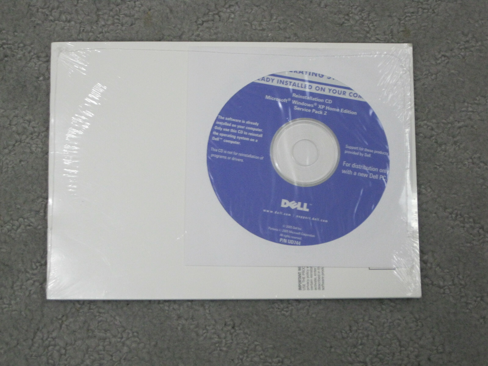 Dell Reinstallation CD for Microsoft Windows XP Home Service Pack 2 SP2 Software