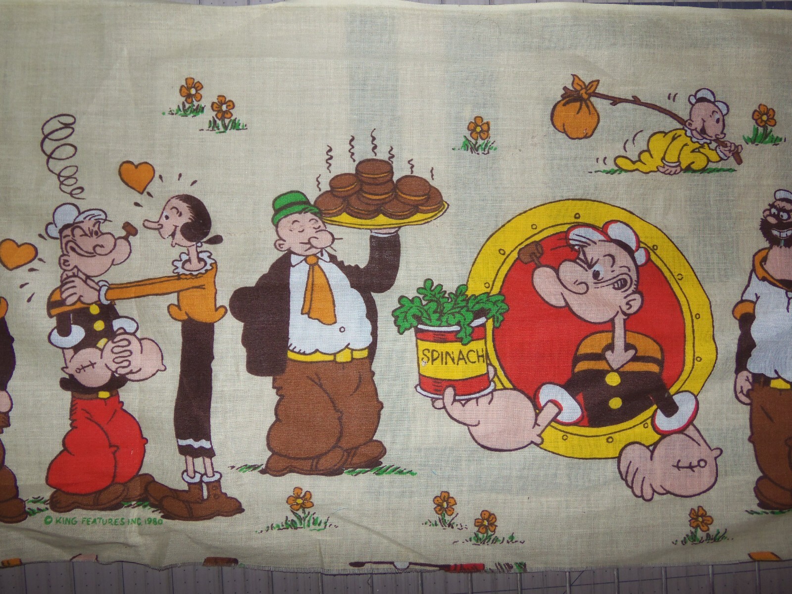 Dat Thirft　　　　　　　　【Ｖｉｎｔａｇｅ７０’ｓ】ＰＯＰＥＹＥ vintage POPEYE GANGSTER T-Shirt XL cartoon hip hop soft thug
