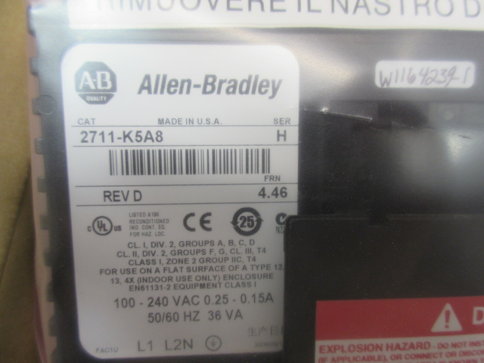 *NEW* ALLEN-BRADLEY  2711-K5A8 Series H PanelView 550 *60 DAY WARRANTY*