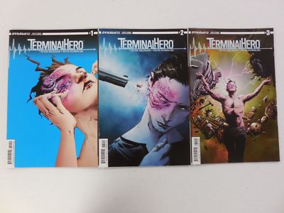 TERMINAL HERO # 1 2 3 Comic Lot ~ 1st Print  Peter Milligan DYNAMITE Comics 