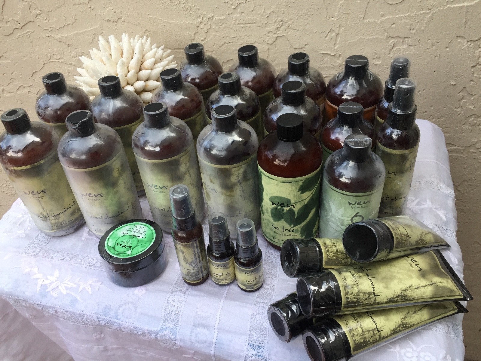 LOT OF 27 WEN CHAZ DEAN 16 FL SWEET ALMOND CLEANSING CONDITION & MORE NEW SEALED