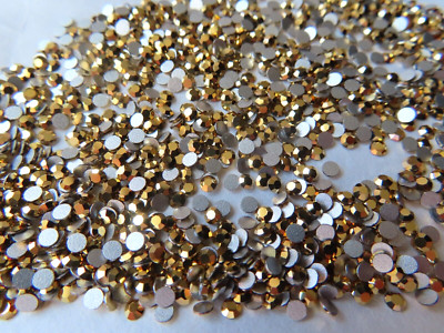 Full package 1440 Preciosa Flatbacks 7ss Crystal Aurum/foiled