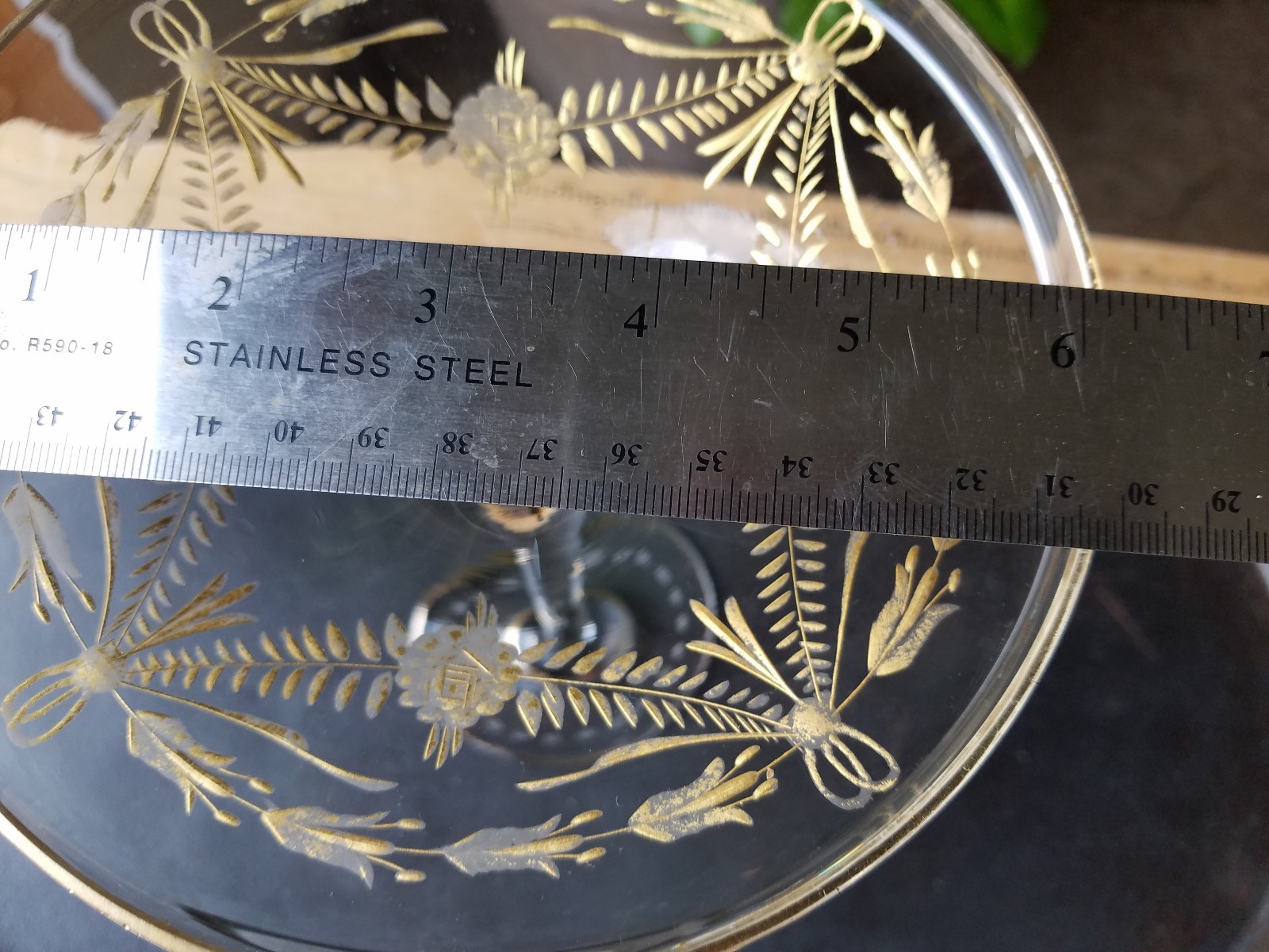 ELEGANT , lead glass ,  COMPOTE , cut glass , TALL