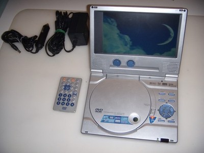 MUSTEK PL207 LETTORE DVD PORTATILE MP3 LCD 7" COMPLETO ACCESSORI DOLBY DIGITAL