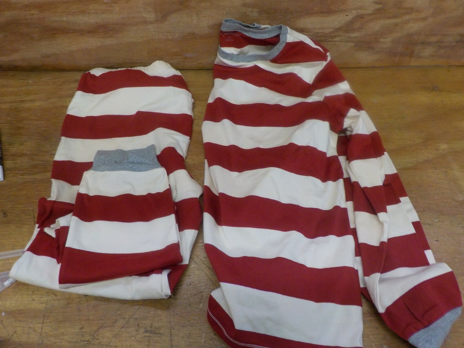 Burt's Bees Baby Family Jammies Cranberry Rugby Stripe Holiday Matching Pajama L