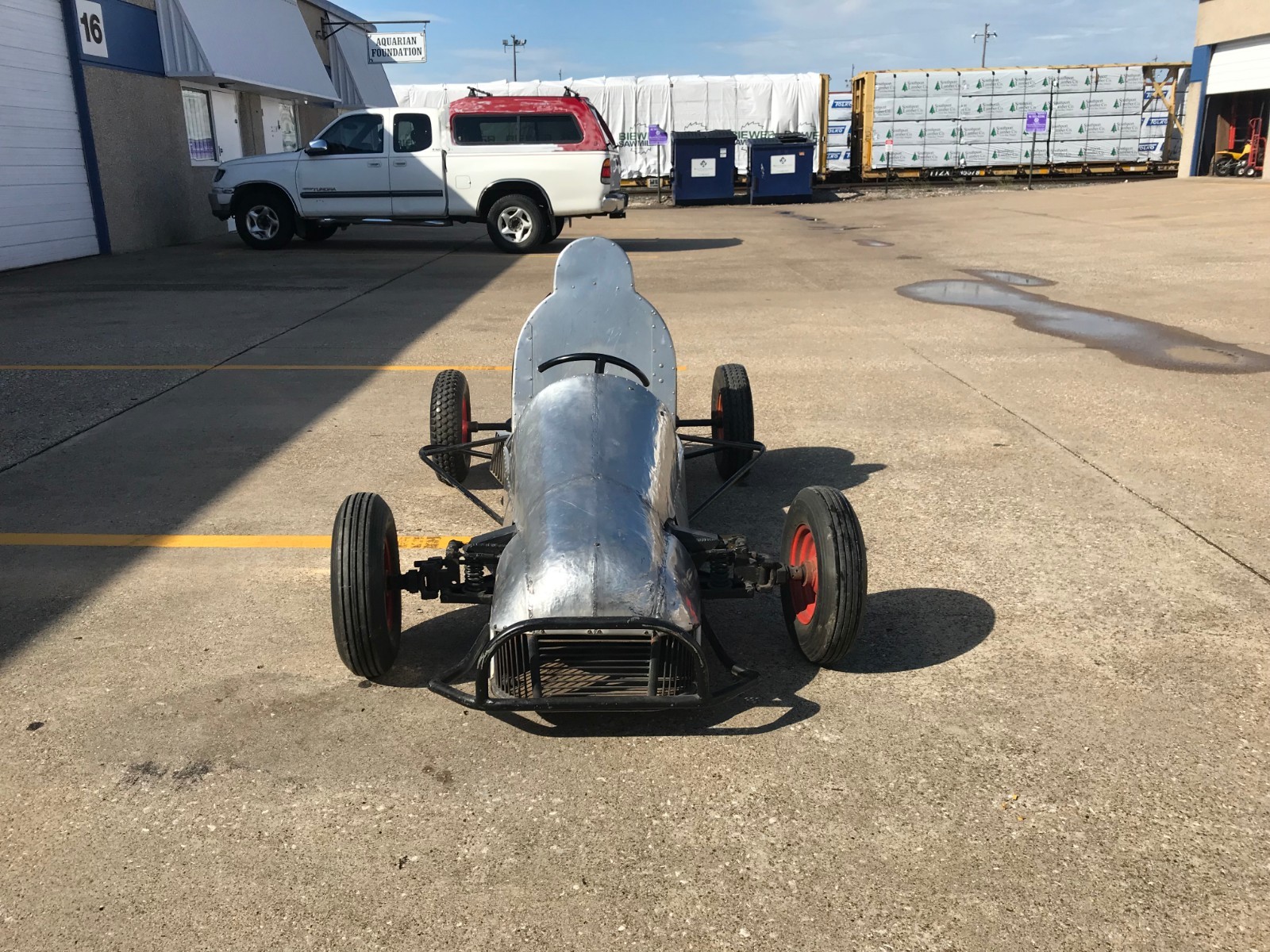 Vintage Aluminum Body Go Kart 1950 1960  Hand Made Folk Art McCulloch Racing