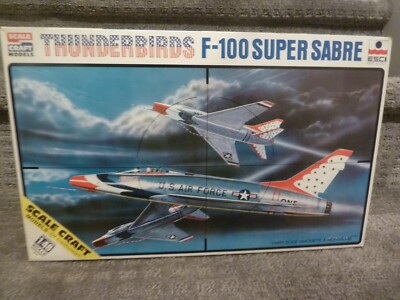 Vintage 1980 ESCI #SC-4017 Thunderbirds F-100 Super Sabre BRAND NEW RARE
