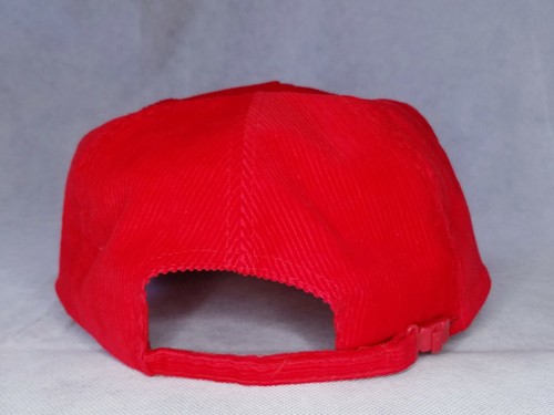 Vtg 1994 Dyno American Birkebeiner Ski Race Red Corduroy Nissin Hat Cap Snapback