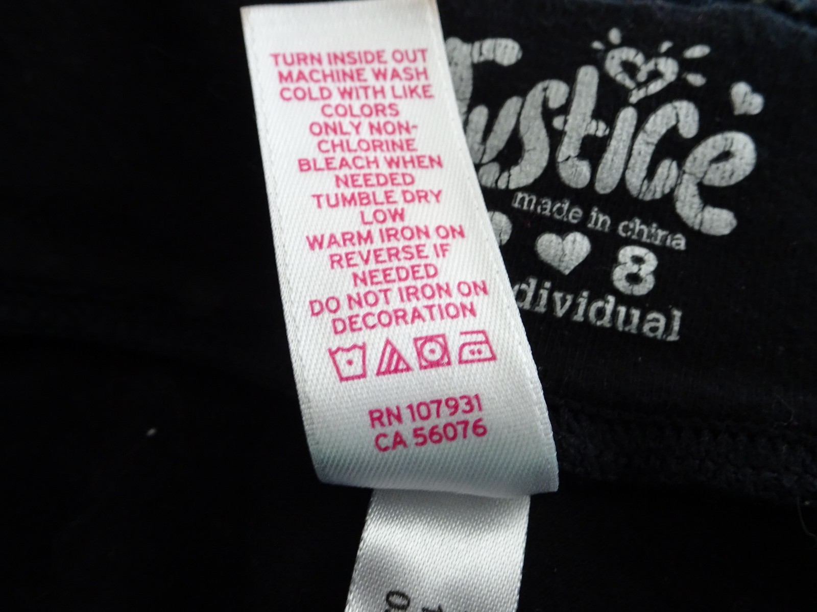 JUSTICE GIRLS SIZE 8 BLACK KNIT CAPRI/CROPPED PANTS-DANCE/GYMNASTICS-ACTIVE WEAR