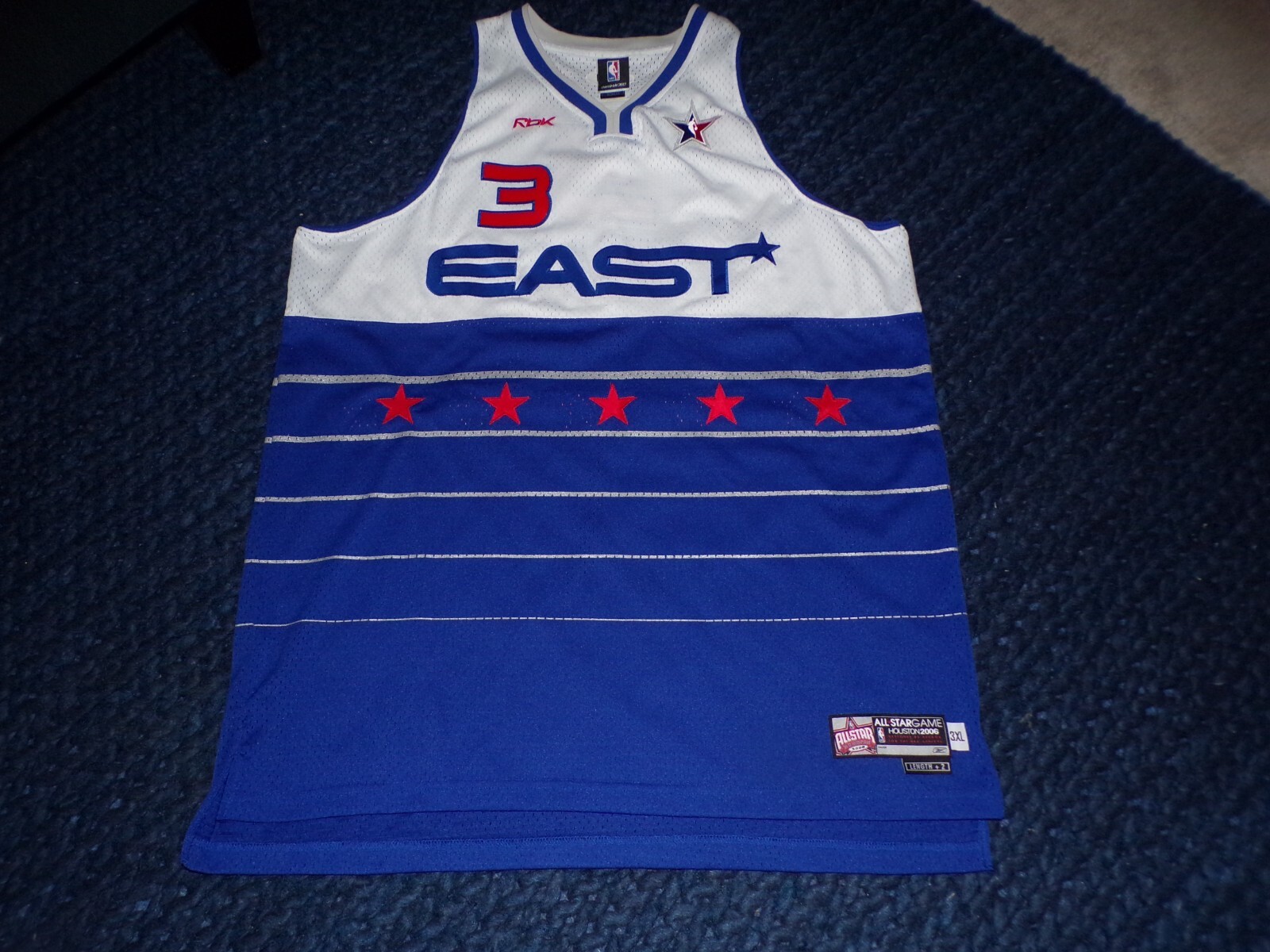 Reebok Size 3XL Dwayne Wade #3 Miami Heat Jersey Allstar Reebok Size 3XL Dwayne Wade #3 Miami Heat Jersey Allstar