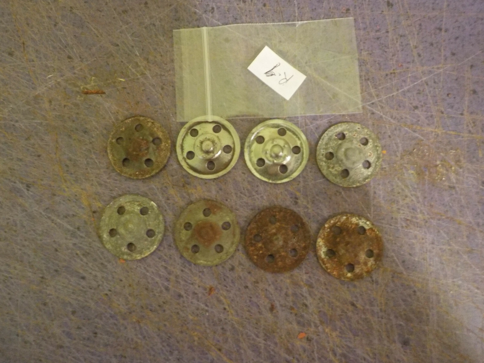 vintage tonka ford truck 8 old rust metal hub-cap 1954-59 for parts