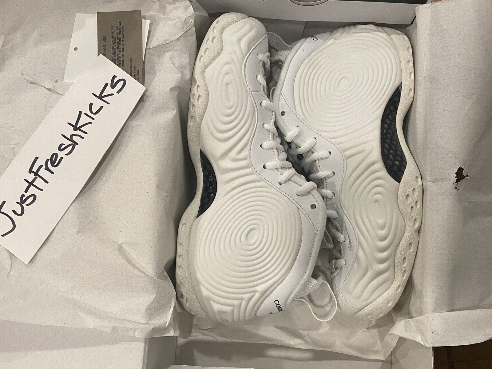 Nike Foamposite One Comme Des Garcons CDG White DJ7952-100 Nike Foamposite One Comme Des Garcons CDG White DJ7952-100