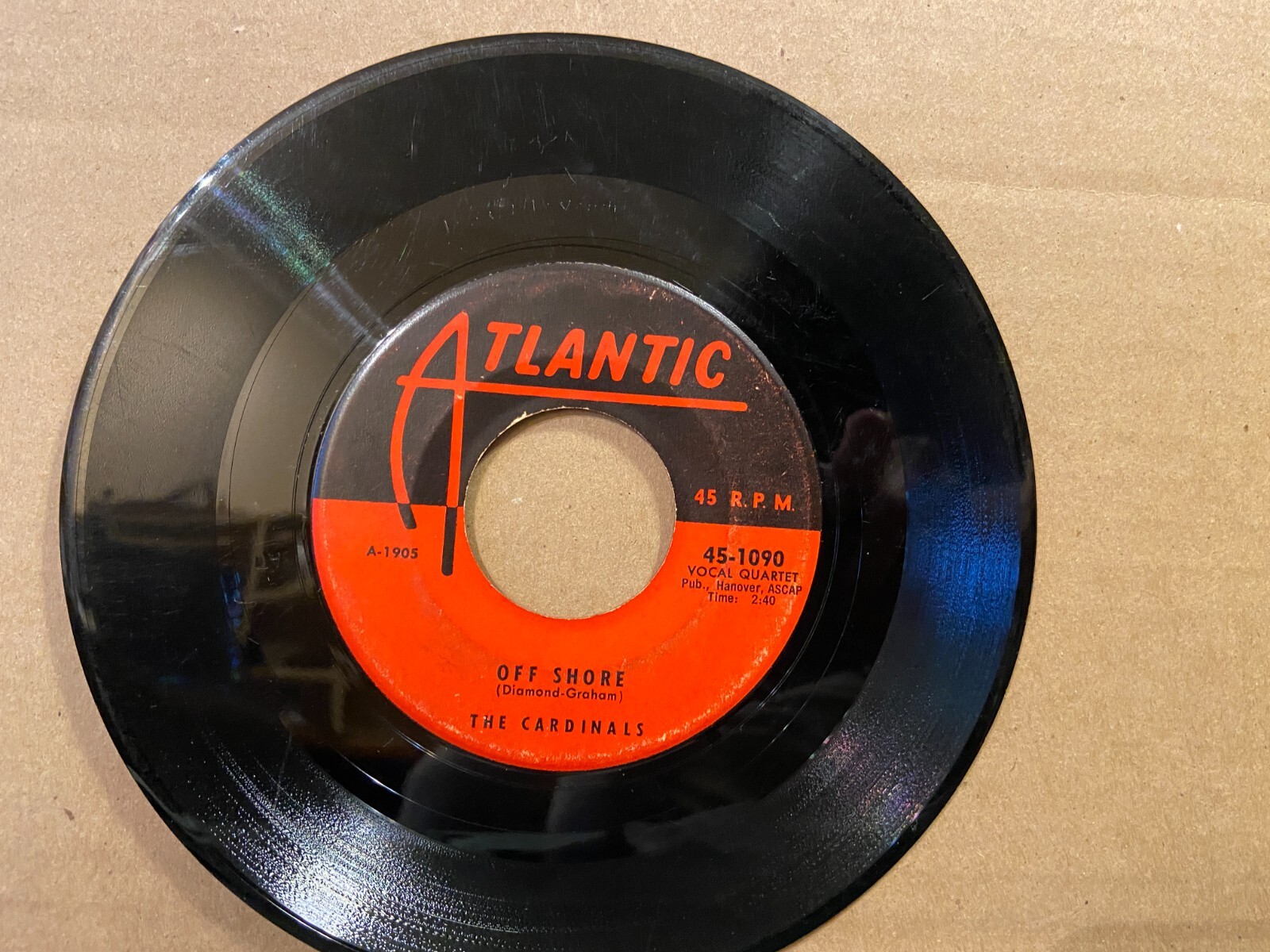 米7” Cardinals Choo Choo / Off Shore 451090 ATLANTIC /00080 CARDINALS - Off Shore/ Choo Choo 45-1090 Atlantic 1956 | eBay