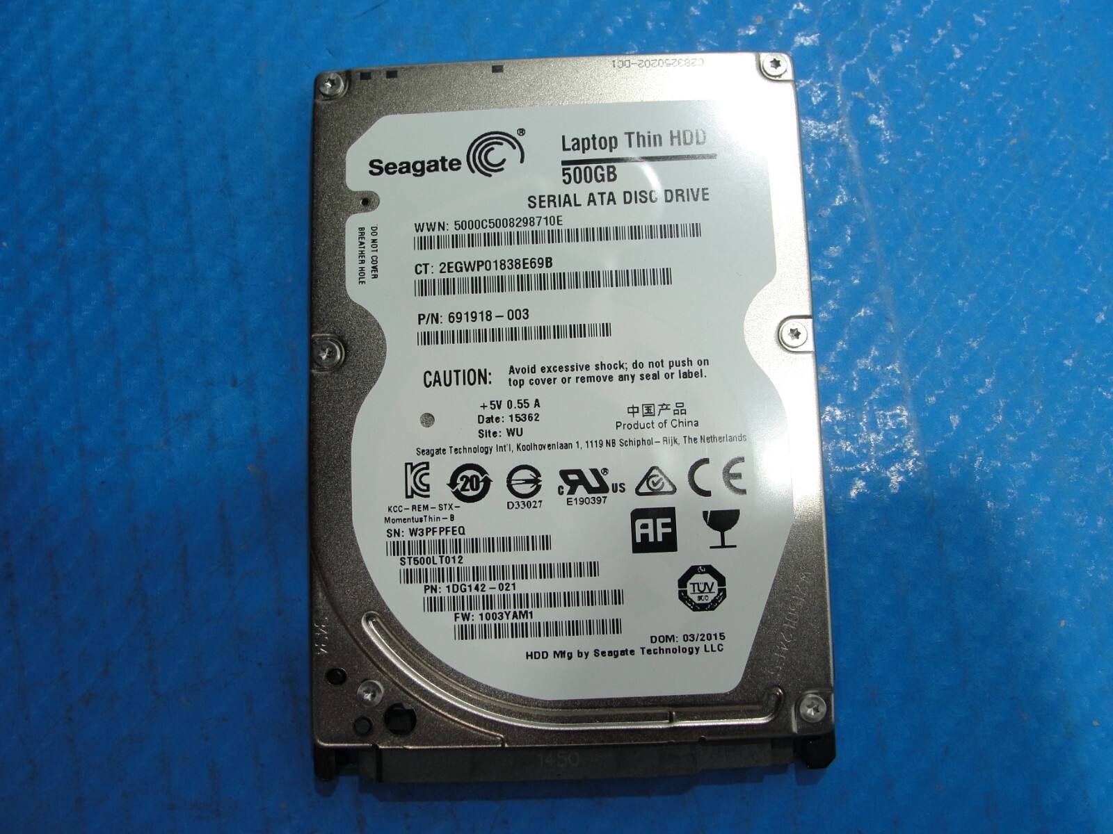 HP Pavilion x360 13-a110dx 500GB SATA 2.5" HDD Hard Drive 691918-003 ST500LT012