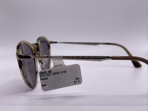 Pre-owned Persol Caligrapgy Edition Po3166s Sunglasses 1085/r5 Striped Brown/grey Lens In Gray