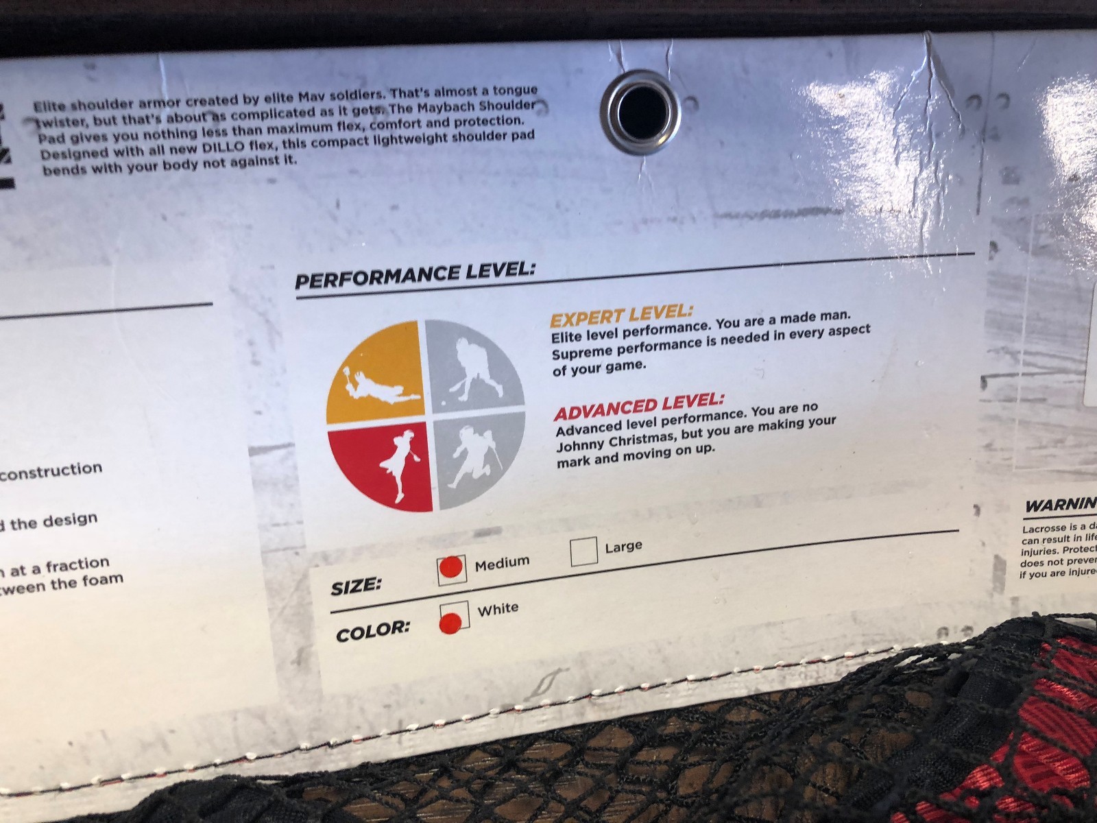 23071 New in Package  Lacrosse Shoulder Pad / Size Medium / Mayback Maverik