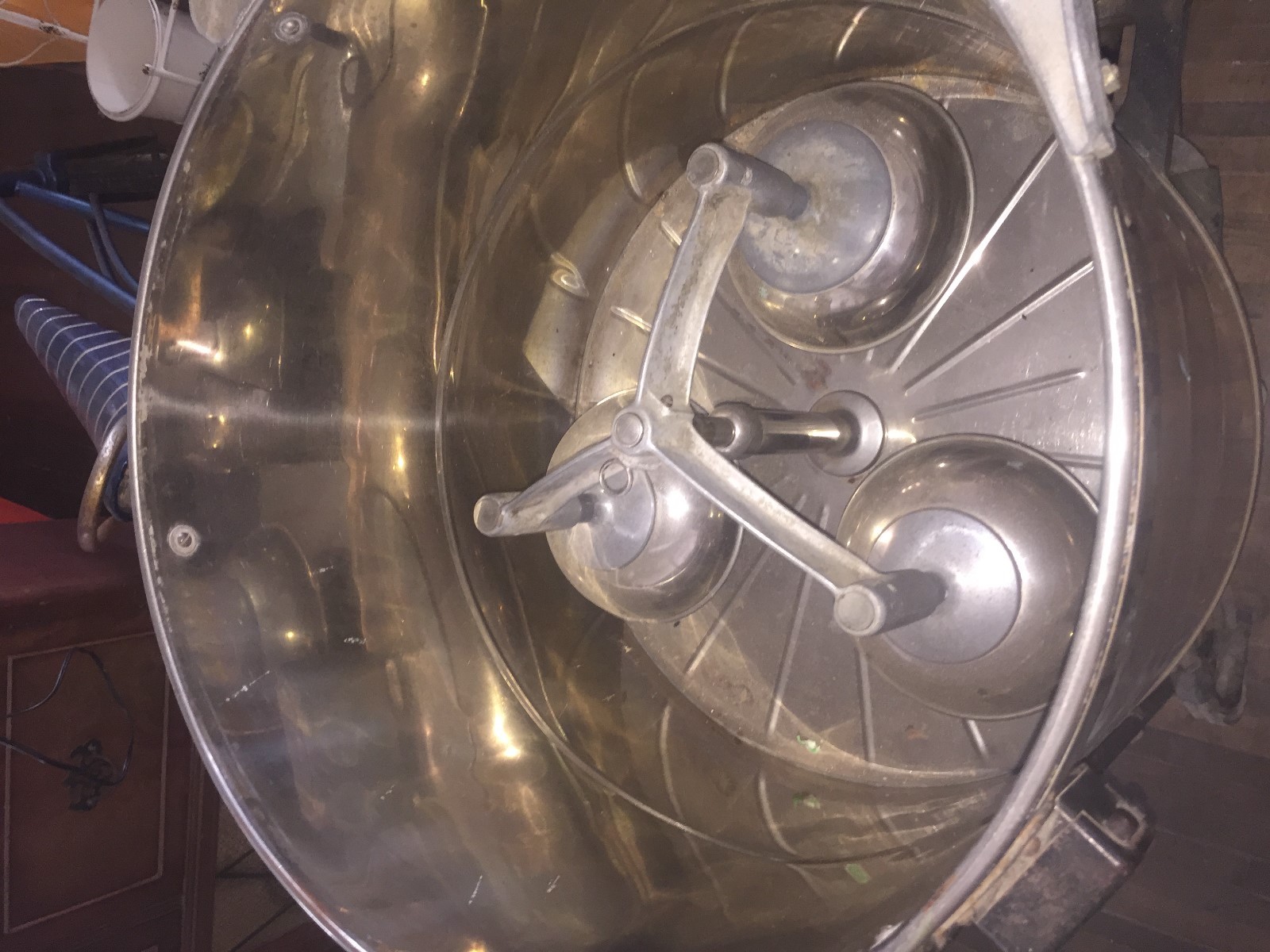 VINTAGE ANTIQUE EASY COPPER CHROME BRASS ELECTRIC WASHING MACHINE