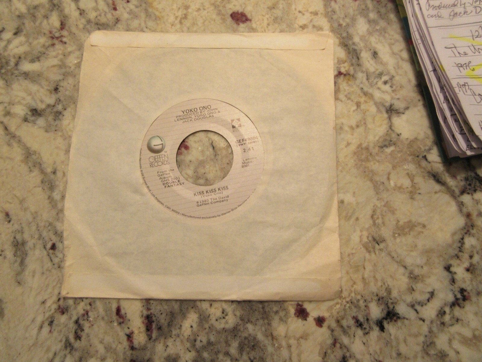 45 RPM , YOKO ONO , Kiss Kiss Kiss , Produced by John Lennon