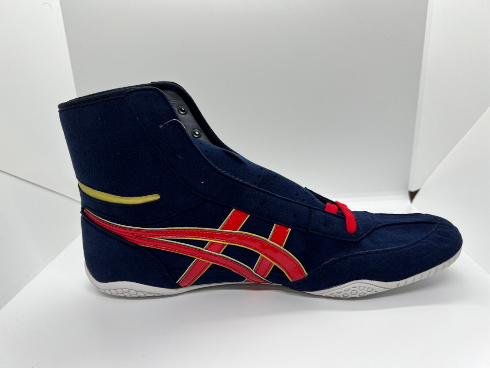 asics Boxing Wrestling Shoes Navy Red Line Gold EX-EO