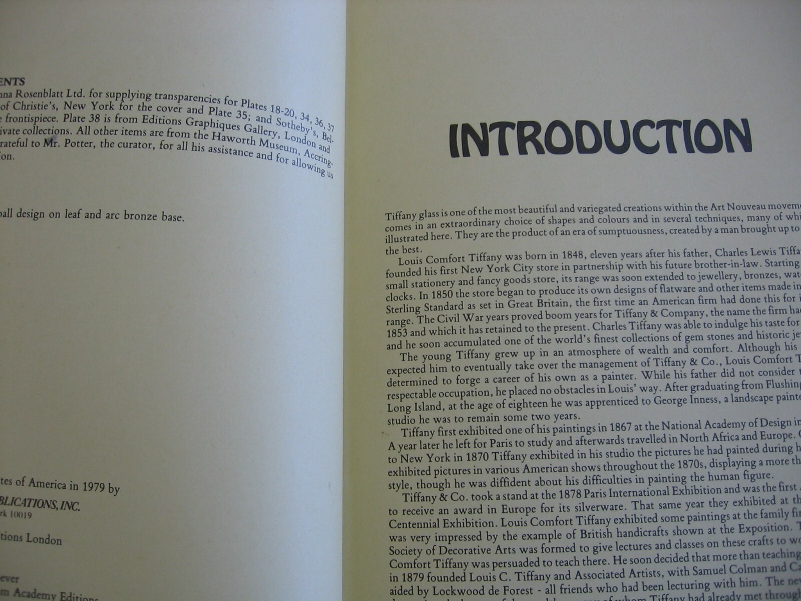 Reference Book Tiffany Glass a Rizzoli Paperback First Edition Art Nouveau