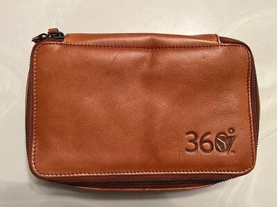 Delta 360 Frequent  Travel Amenity Kit Leather Rare BAG DOPP Toiletries SkyMiles