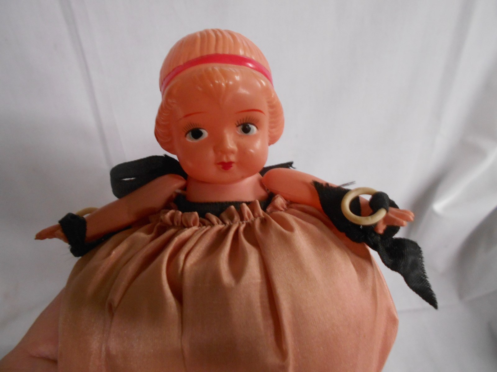 vintage celluloid doll sewing pincusion dolls