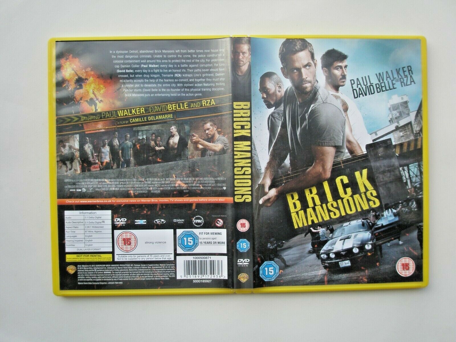 BRICK MANSIONS DVD PAUL WALKER, DAVID BELLE & RZA. | eBay UK