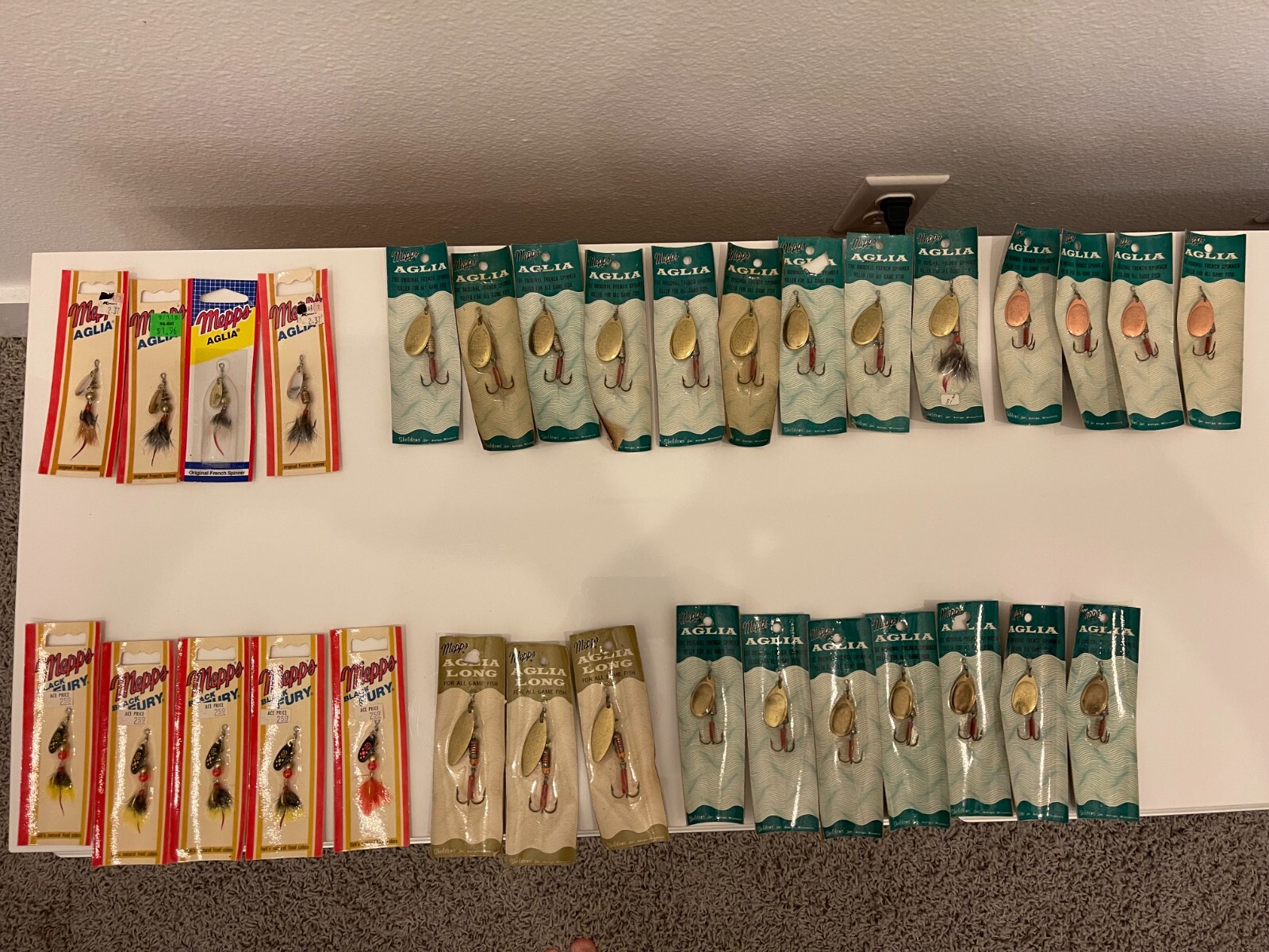 Huge Lot 32 Total Vintage Mepps Fishing Lures No Reserve Aglia Black
