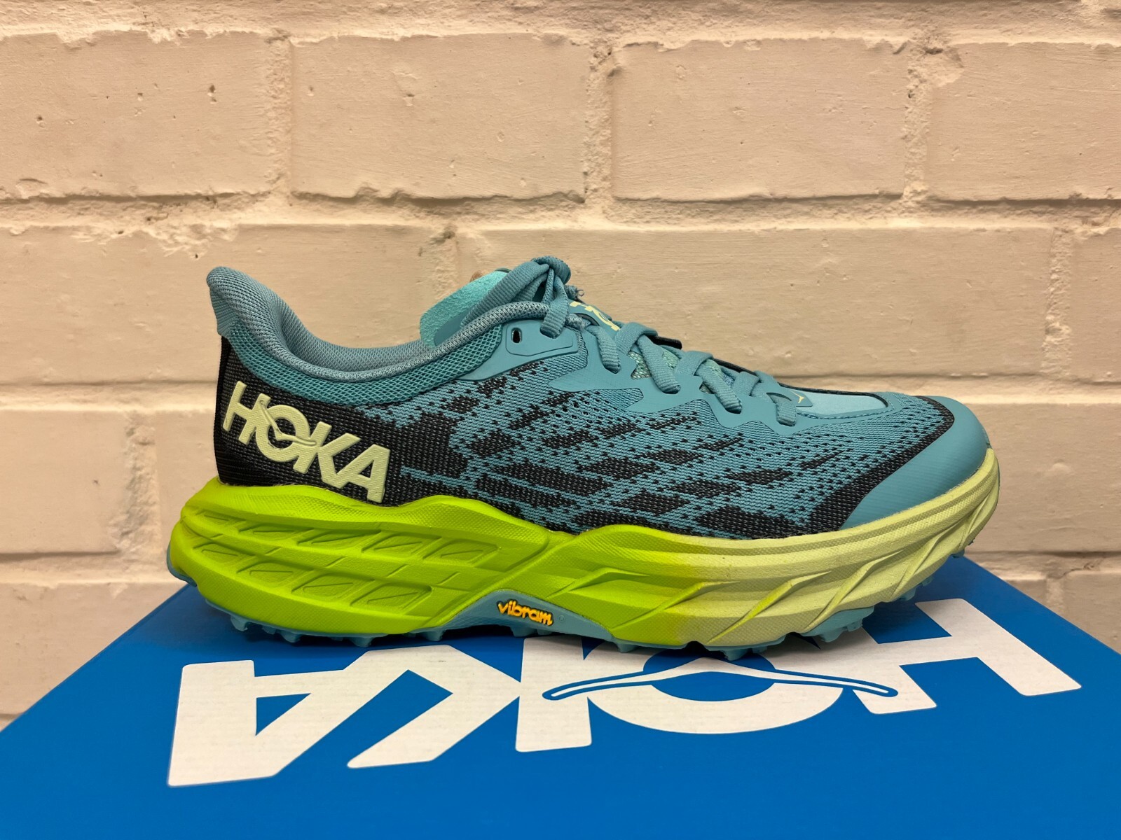 Мужские кроссовки для трейлраннинга Hoka One One Speedgoat 5 Stone Blue / Dark Citron