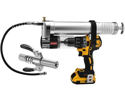 Electric Grease Gun Drill Adapter with 14 OZ Load, Locking Grease Gun Coupler...