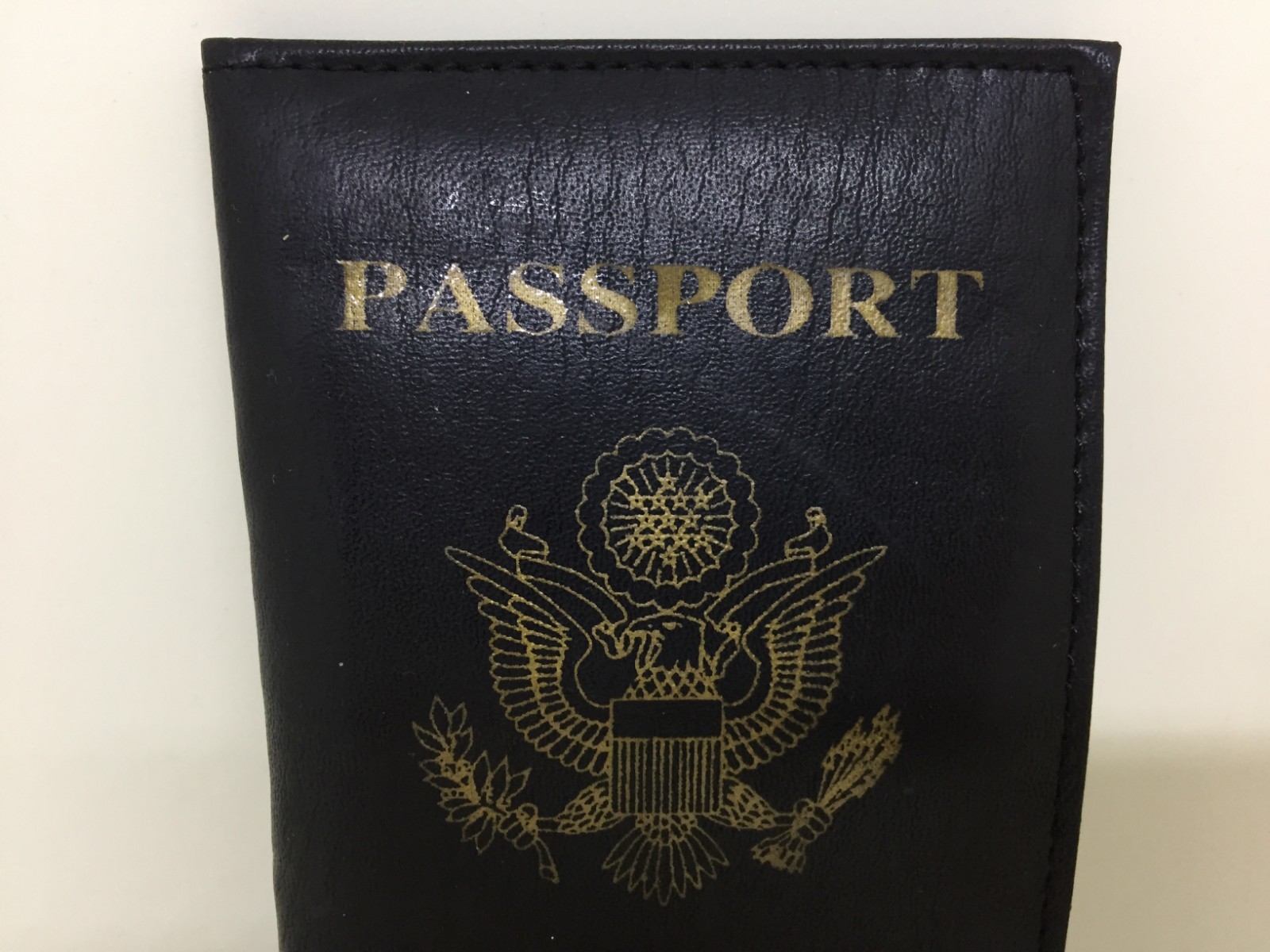 New Black Leather US Passport Cover ID Holder Wallet Travel Case Handmade