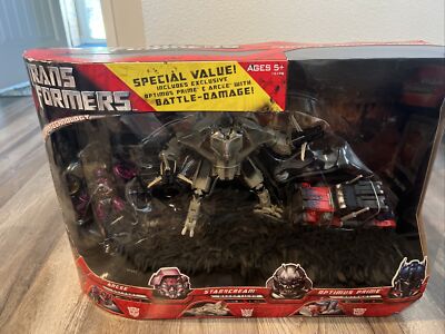 Transformers Movie Battle Damaged Arcee/Starscream/Optimus Prime Exclusive NISB