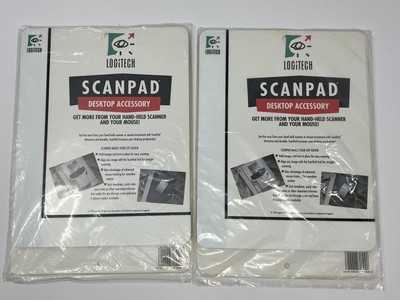 Logitech ScanPad MousePad Retro Scan Mouse Pad Lot of 2 Vintage 1990 New Sealed
