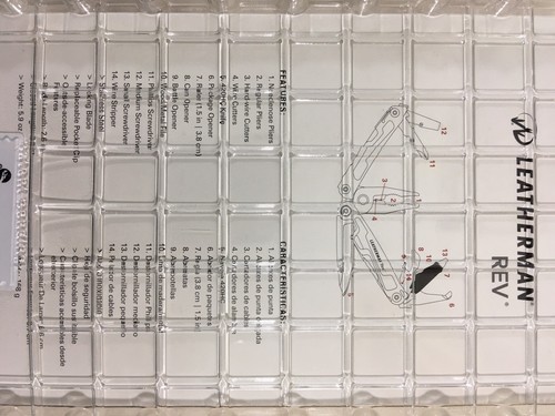 NEW! Leatherman Rev Stainless Steel Multi-Tool w/ Pocket Clip, 832127