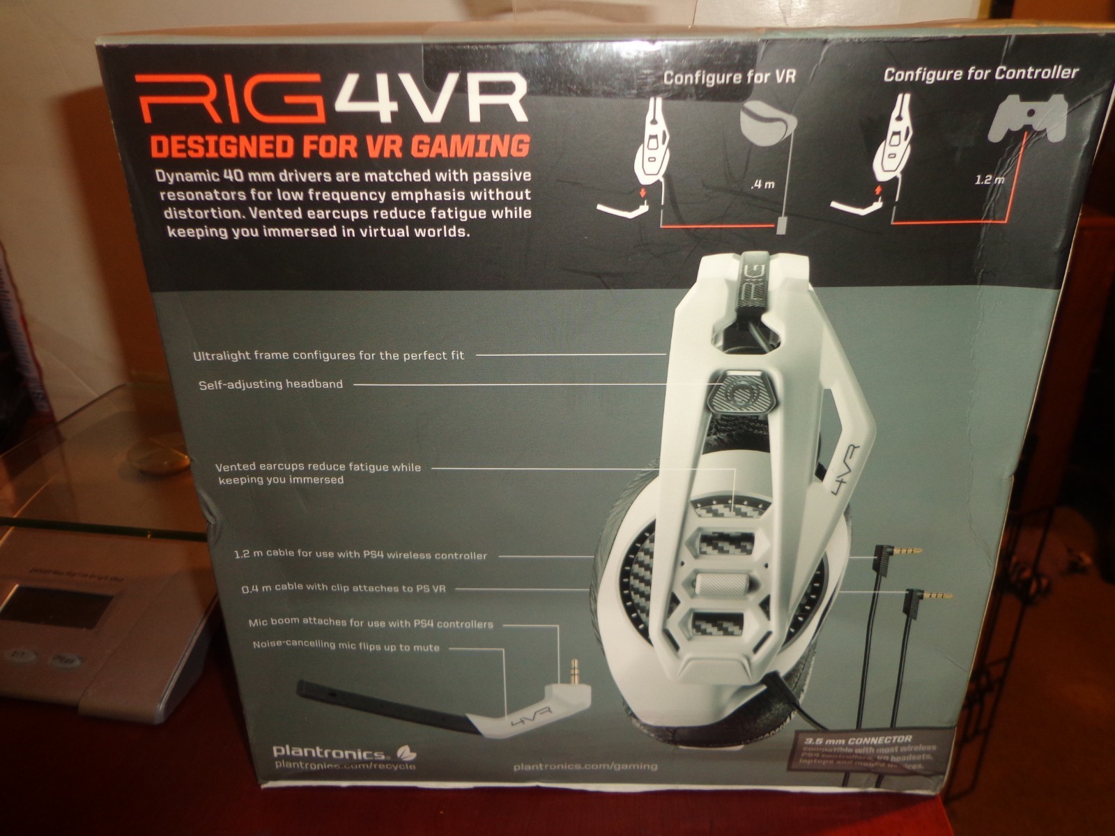 Plantronics RIG4VR Gaming Headset (White) for Playstation 4 & Playstation VR