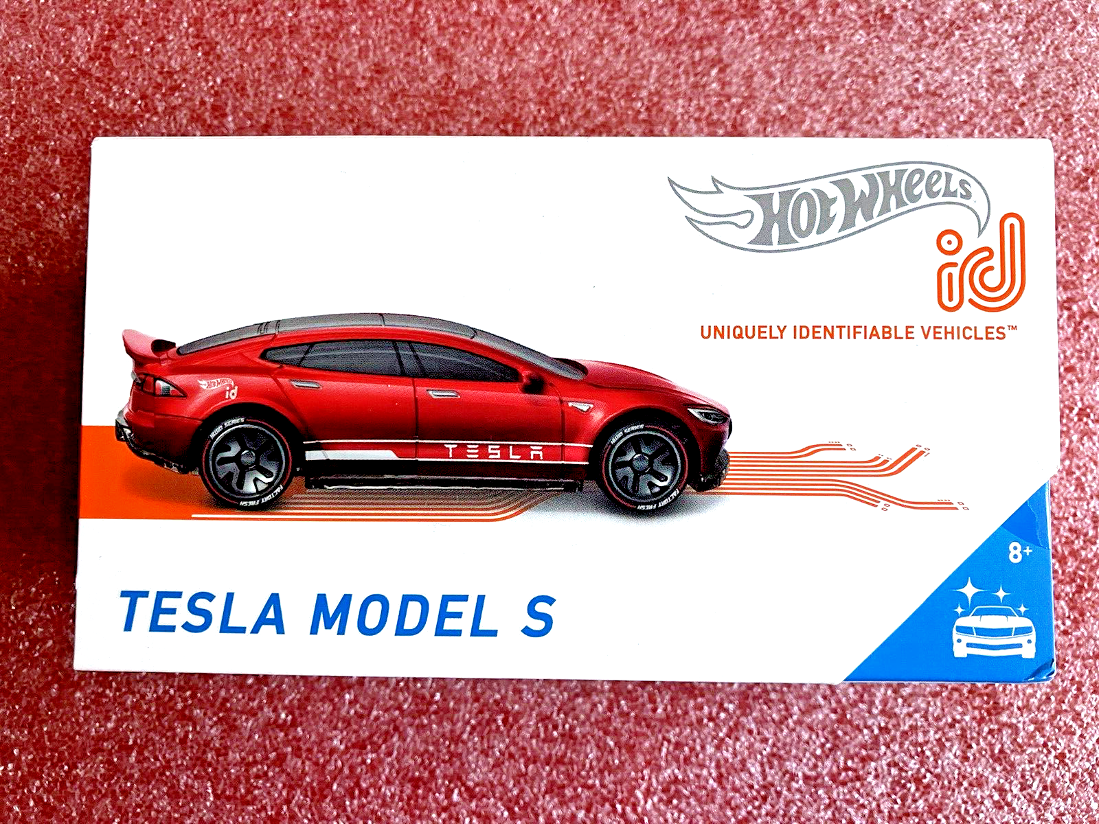 2019 Hot Wheels id Tesla Model S FXB14 Red Factory Fresh