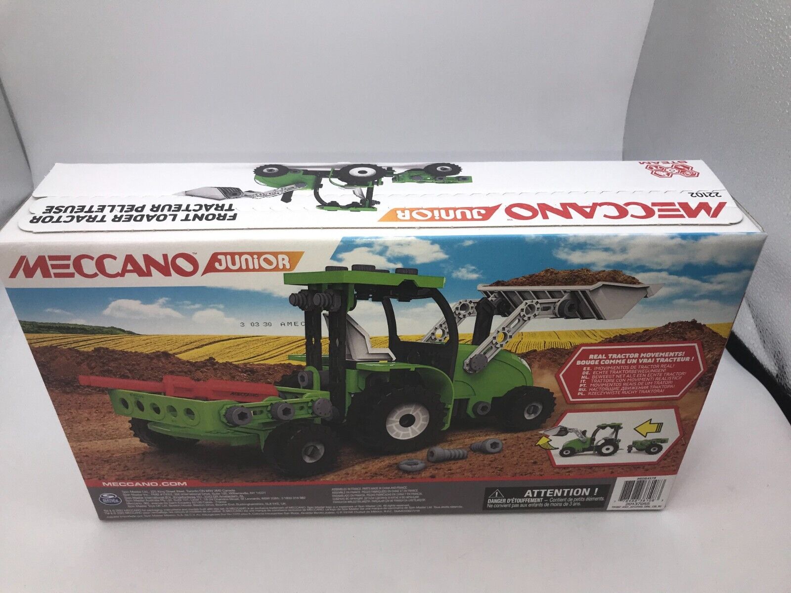 Meccano Junior, Front Loader Tractor with Moving Parts and Meccano Junior, Front Loader Tractor with Moving Parts and