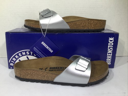 【新品未使用】BIRKENSTOCK Madrid BS Silver 38 Madrid Synthetics Washed Metallic Silver | BIRKENSTOCK
