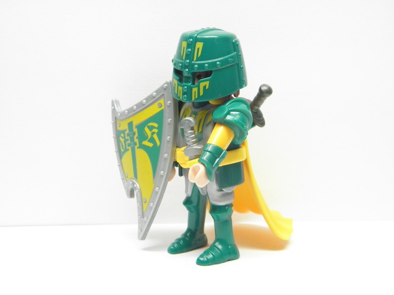 Playmobil 9332 Figures Series 13 Chevalier Vert Cape Jaune Et Bouclier