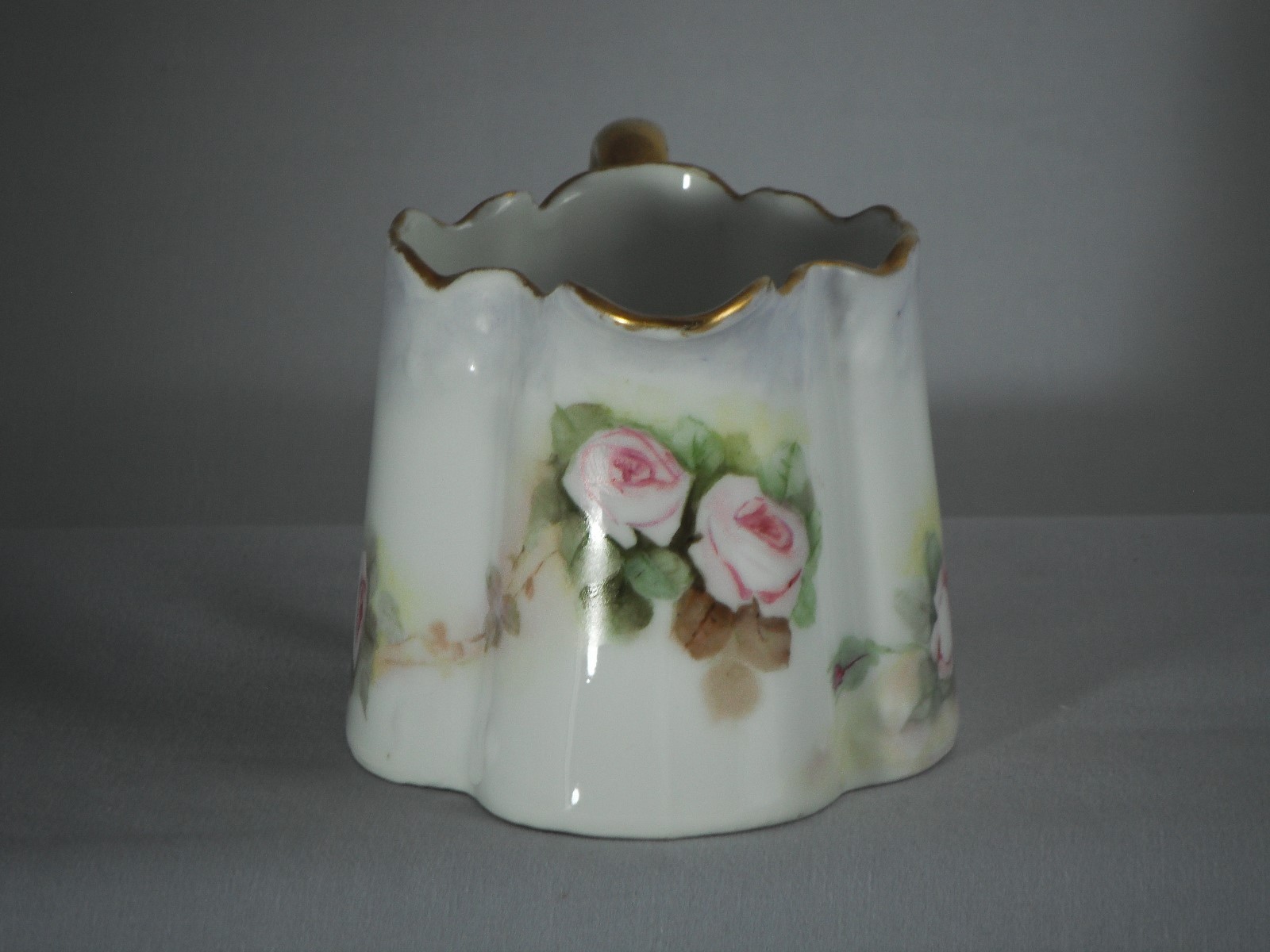 Z. S. + Co Pink Rose Creamer Gold Trim 3